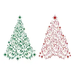 Beautiful Cat Christmas Tree SVG Cuttable Designs