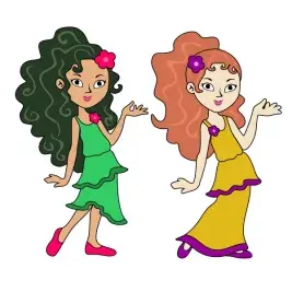 Beautiful Girls SVG Cuttable Designs