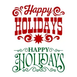 Happy Holidays SVG Cuttable Designs
