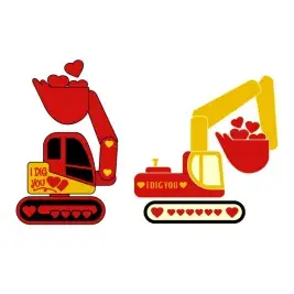 Excavator SVG Cuttable Designs