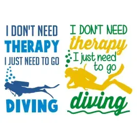 Scuba Diving SVG Cuttable Designs
