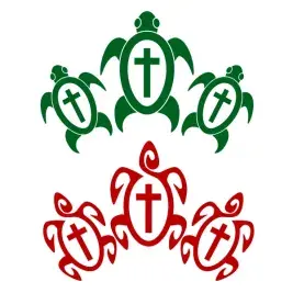 Turtle Cross SVG Cuttable Designs