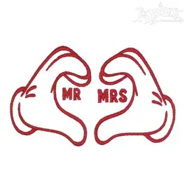 Men And Women Anniversary Embroidery Designs
