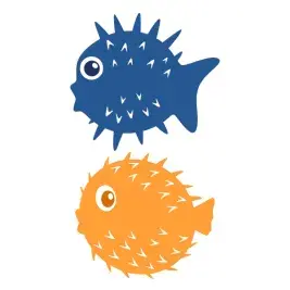 Puffer Fish Pack SVG Cuttable Designs