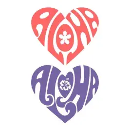 Aloha Heart SVG Cuttable Designs