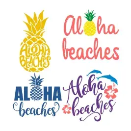 Aloha Beaches Pack SVG Cuttable Designs