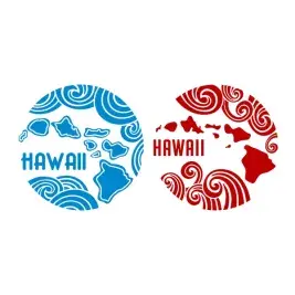 Hawaii Round SVG Cuttable Designs