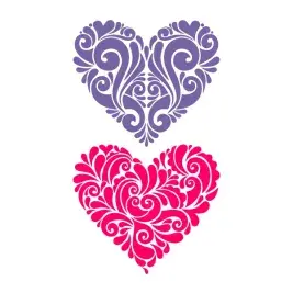 Heart Floral SVG Cuttable Designs