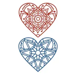 Mandala Heart SVG Cuttable Designs