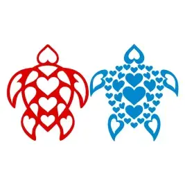 Hawaii Turble Heart SVG Cuttable Designs
