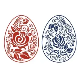 Floral Easter Egg SVG Cuttable Designs