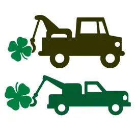 Shamrock Tow Truck SVG Cuttable Files