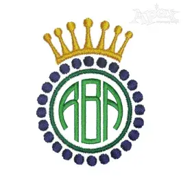 Mardi Gras Monogram Embroidery Frame
