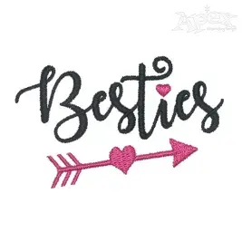 Besties Arrow Embroidery Design