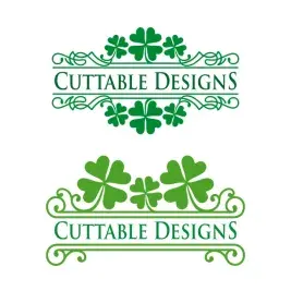 Clover Shamrock Split SVG Cuttable Frames