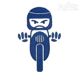 Helmet Biker Embroidery Design