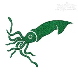 Squid Embroidery Design