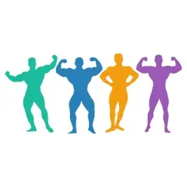 Bodybuilding Silhouette SVG Cuttable Design