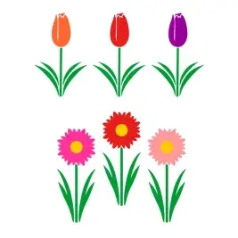 Decor Flowers SVG Cuttable Design