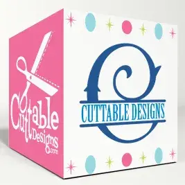 Amber Monogram Split SVG Cuttable Font