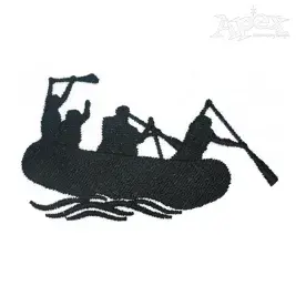 White Water Rafting Embroidery Design