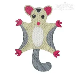 Sugar Glider Embroidery Design