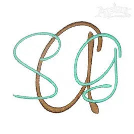 Blanche Script Monogram Embroidery Font