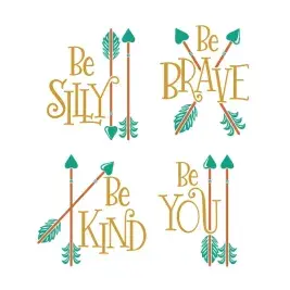 Bohemian Arrows Wordart SVG Cuttable Design