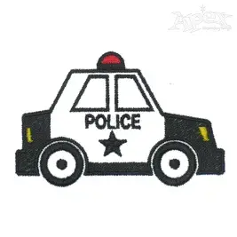 Police Car Embroidery Design