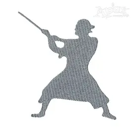 Samurai Embroidery Design