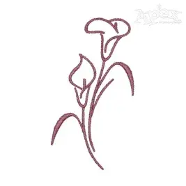 Calla Lily Flower Embroidery Design