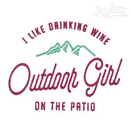 Outdoor Girl Embroidery Design