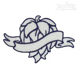 Beer Hops Banner Embroidery Design