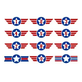 Pilot Badge Number SVG Cuttable Design