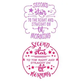 Second Star to the Right and Straight On Til Morning SVG Cuttable Design