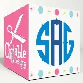 Western Circle Monogram SVG Cuttable Font