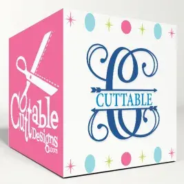 Interlocking Vine Arrow Split SVG Cuttable Font