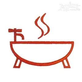Bathtub Embroidery Design