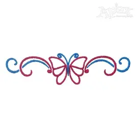 Butterfly Flourish Decor Embroidery Design