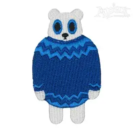 Winter Bear Embroidery Design