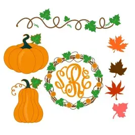 Pumpkin Pack SVG Cuttable Design and Frame