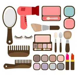 Beauty Make Up Cosmetics Pack SVG Cuttable Design