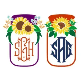 Sunflowers Mason Jar SVG Cuttable Design