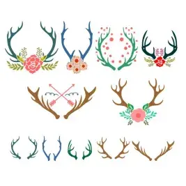 Antlers Deer Pack SVG Cuttable Design