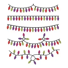 Christmas Lights SVG Cuttable Design
