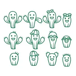 Cactus Family SVG Cutable Design