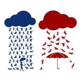 Rain Cats and Dogs SVG Cuttable Design