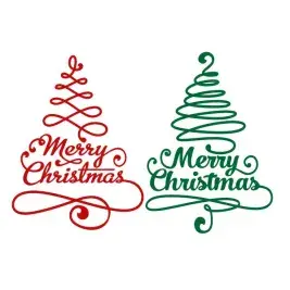Merry Christmas Tree Cuttable Design