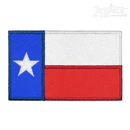 Texas Flag Applique Embroidery Design