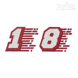 Race Number Embroidery Font